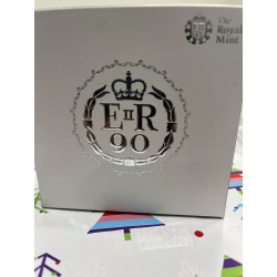 2016 Royal Mint £5 Five Pound Silver Proof Coin 90th Birthday Queen EII COA#1977