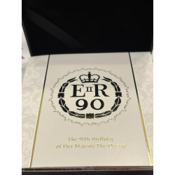 2016 Royal Mint £5 Five Pound Silver Proof Coin 90th Birthday Queen EII COA#1977