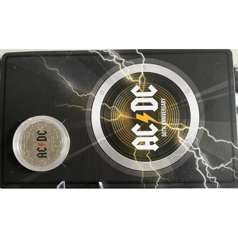AUSTRALIA 2023 50TH ANNIVERSARY OF AC/DC 50c CENTS UNCIRCULATED COIN ON CARD AUSTRALIA 2023 50TH ANNIVERSARY OF AC/DC 50c CENTS UNCIRCULATED COIN ON CARD