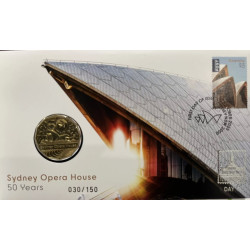 2023 Brisbane Stamp & Coin Show Opera House 50c Privy PNC & Mini Sheet #30/150