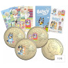 2024 $1 Bluey Coloured Three Coin Set