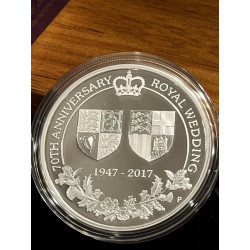 2017 70th Anniversary of the Royal Wedding 1 oz Silver Proof Coin – COA #85  Commemorate the 70th anniversary of the Royal Weddi