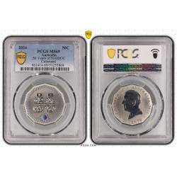 2024 50C 50 Years of NAIDOC Colorized PCGS MS69