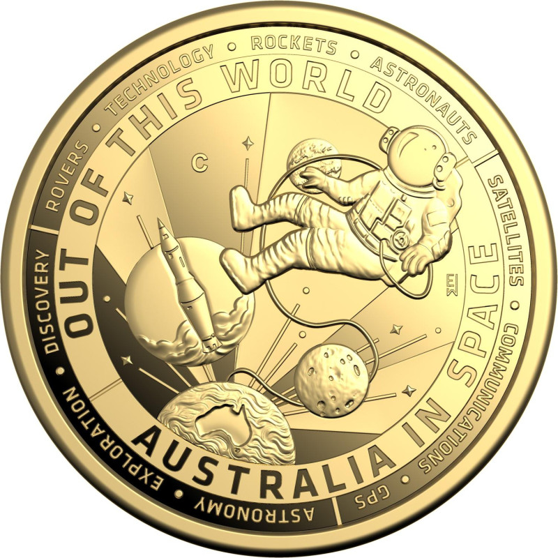 2024 $10 Out of this World - Australia in Space 'C' Mintmark Gold 1/10 oz Proof Coin