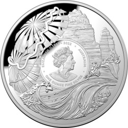 2023 $5 Silver Coloured Proof Domed Coin – Beauty, Rich & Rare – Twelve Apostles