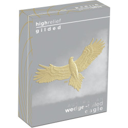 Australian Wedge-tailed Eagle 10th Anniversary 2024 1oz Silver Proof High Relief Gilded Coin
