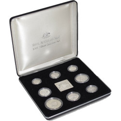 1991 Masterpieces In Silver 25th Anniversary of Decimal Currency 8 Coin Proof Set