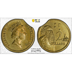 1988 2 Dollar 2.5% Clipped Planchet Error Coin PCGS MS63