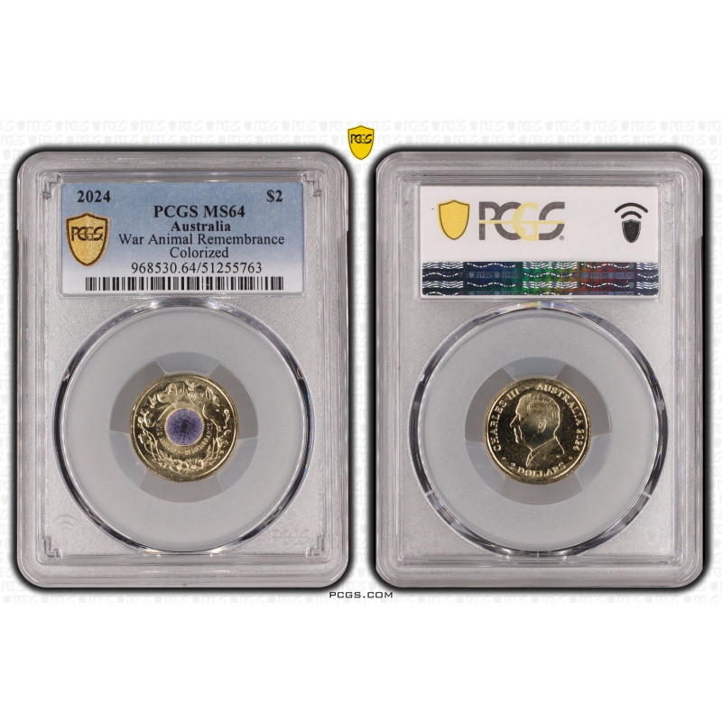 2024 $2 War Animal Remembrance Colorized regular strike PCGS MS64