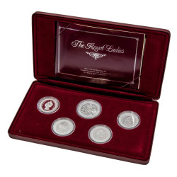 1992 Masterpieces In Silver The Royal Ladies 5 Coin Proof Set