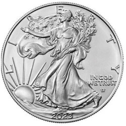 The 2023 American Eagle 1oz Silver Coin boasts an impeccable strike, showcasing its 999 fine silver