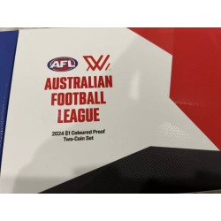 2024 AFL $1 Coloured Coloured Proof Coin Set
