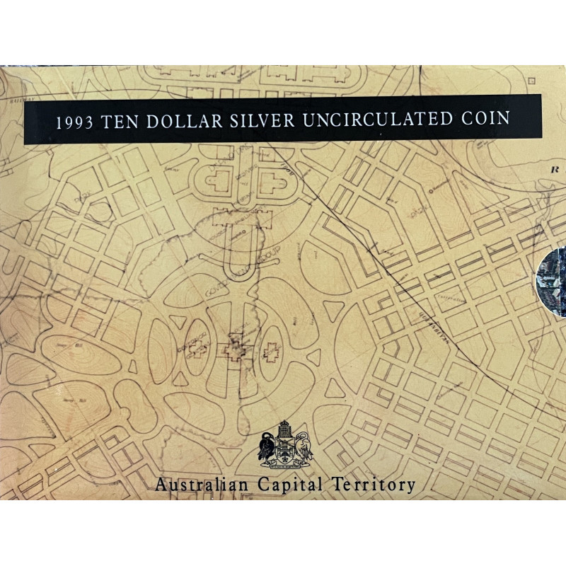 1993 Ten Dollar Silver Unc Coin State Series - ACT