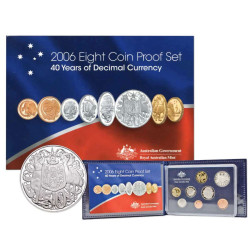 2006 Australia Decimal Currency 40th Anniversary 8-Coin Proof Set