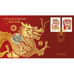 2022 Chinese New Year $1 Coin Perth Mint AusPost Stamp & Coin PNC