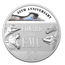 35th Anniversary Of Edward The Emu - Coin in Card - 2023 20c Coloured Uncirculated