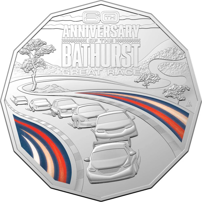 2023 Fifty Cent Bathurst 1000 60th Anniversary (50c) Uncirculated Australian Decimal Coin 2023 Fifty Cent Bathurst 1000 60th Anniversary (50c) Uncirculated Australian Decimal Coin