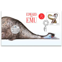 2023 Edward the Emu 35th Anniversary Stamp and Coin Cover PNC