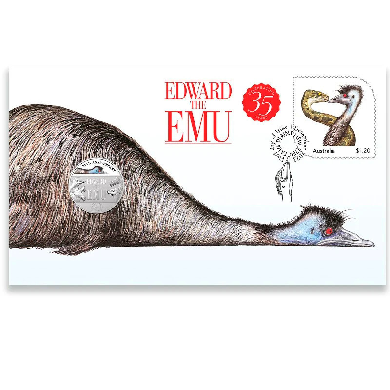 2023 Edward the Emu 35th Anniversary Stamp and Coin Cover PNC