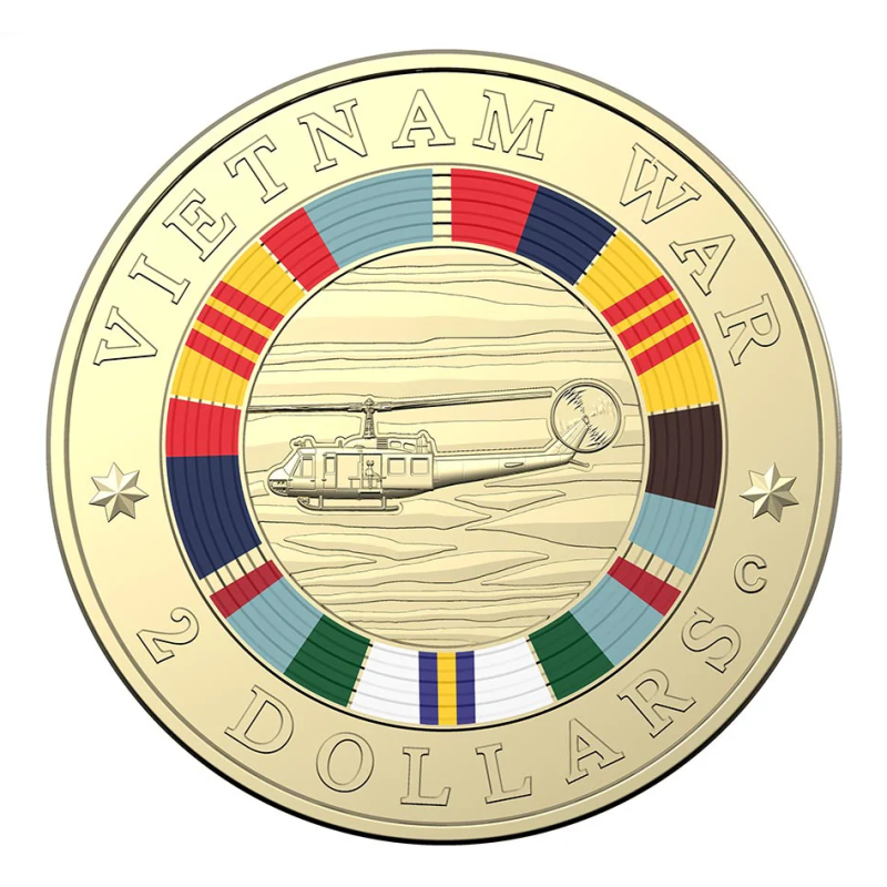 $2 2023 Vietnam War Coloured 'C' Mintmark UNC