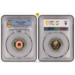 2023 Australia 35th Anniversary $2 Set Remembrance Red Poppy PCGS MS65