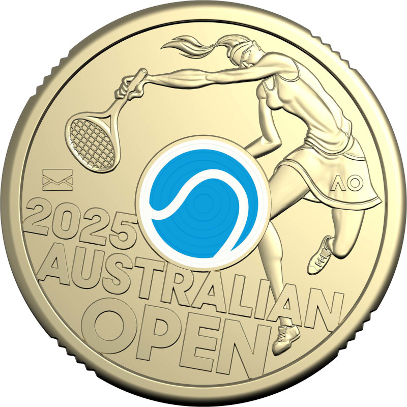 2025 $2 Australian Open - Women's Australian Open $2 Privy Mark Coin in Folder